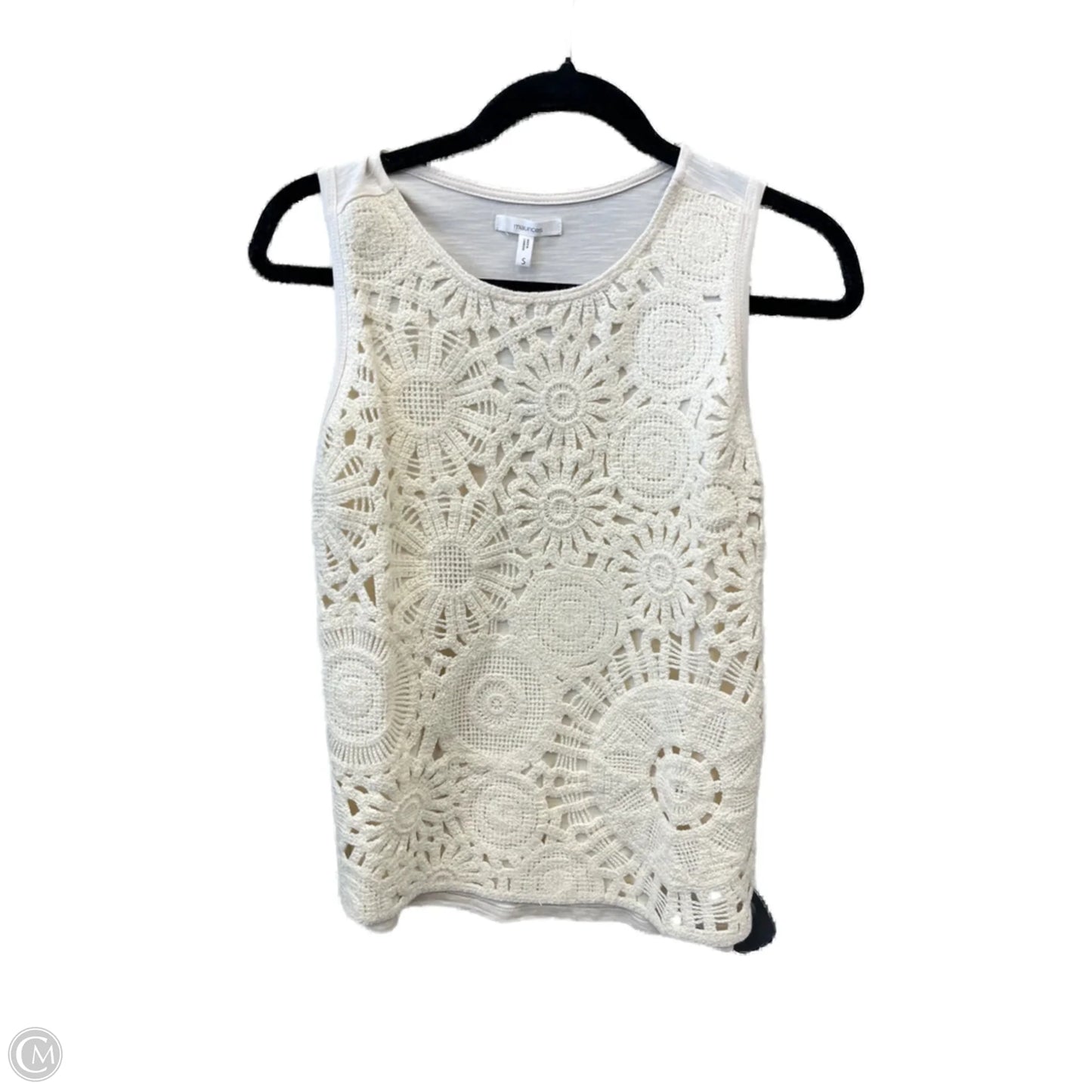 Top Sleeveless By Maurices In Cream, Size: S