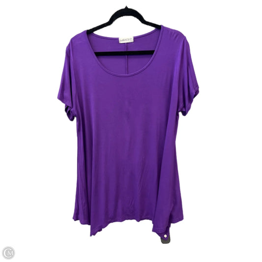 Top Short Sleeve Basic By Clothes Mentor In Purple, Size: 3x