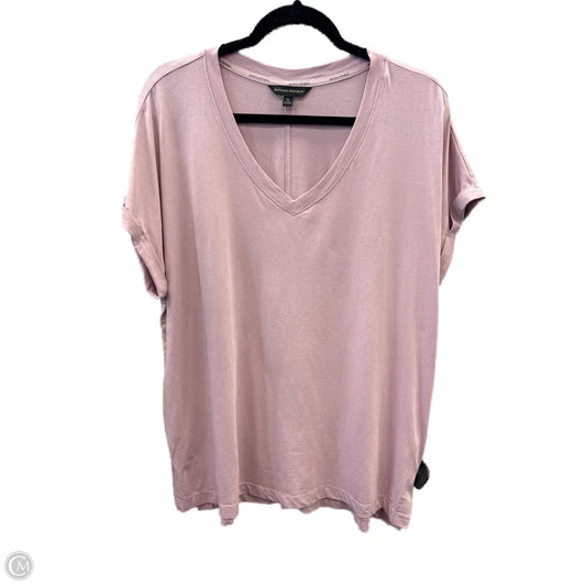 Top Short Sleeve Basic By Banana Republic In Pink, Size: Xl