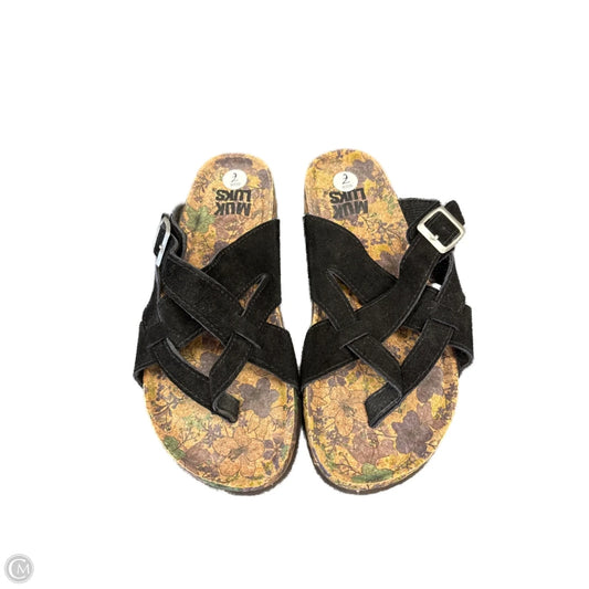 Sandals Flats By Muk Luks In Black, Size: 7