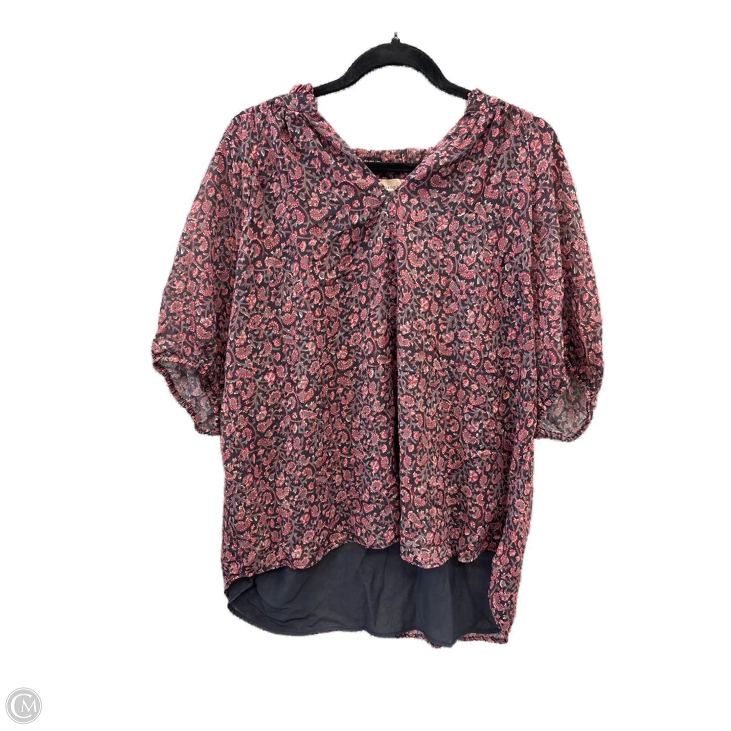 Top Short Sleeve By Philosophy In Multi-colored, Size: 1x