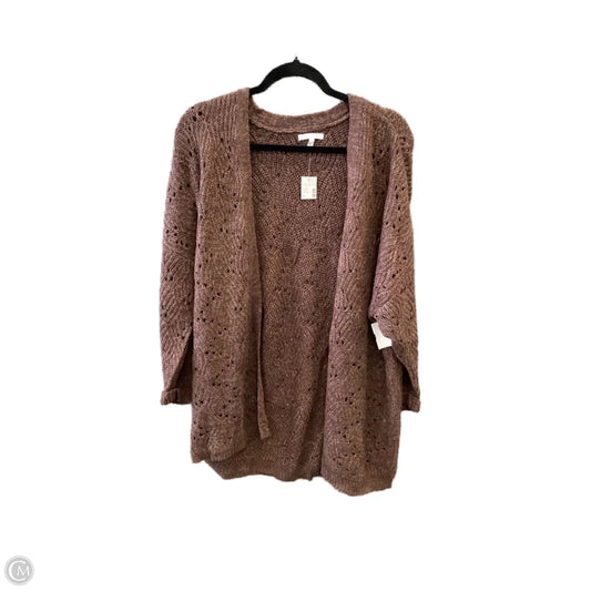 Sweater Cardigan By Maurices In Brown, Size: 1x