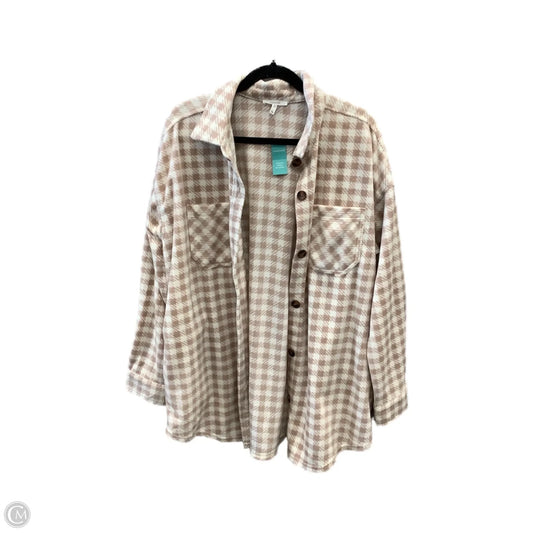 Jacket Fleece By Maurices In Tan & White, Size: Xxl