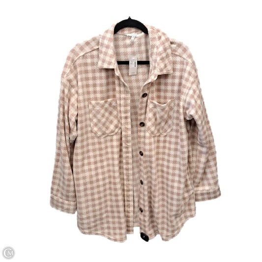 Jacket Fleece By Maurices In Tan & White, Size: Xxl