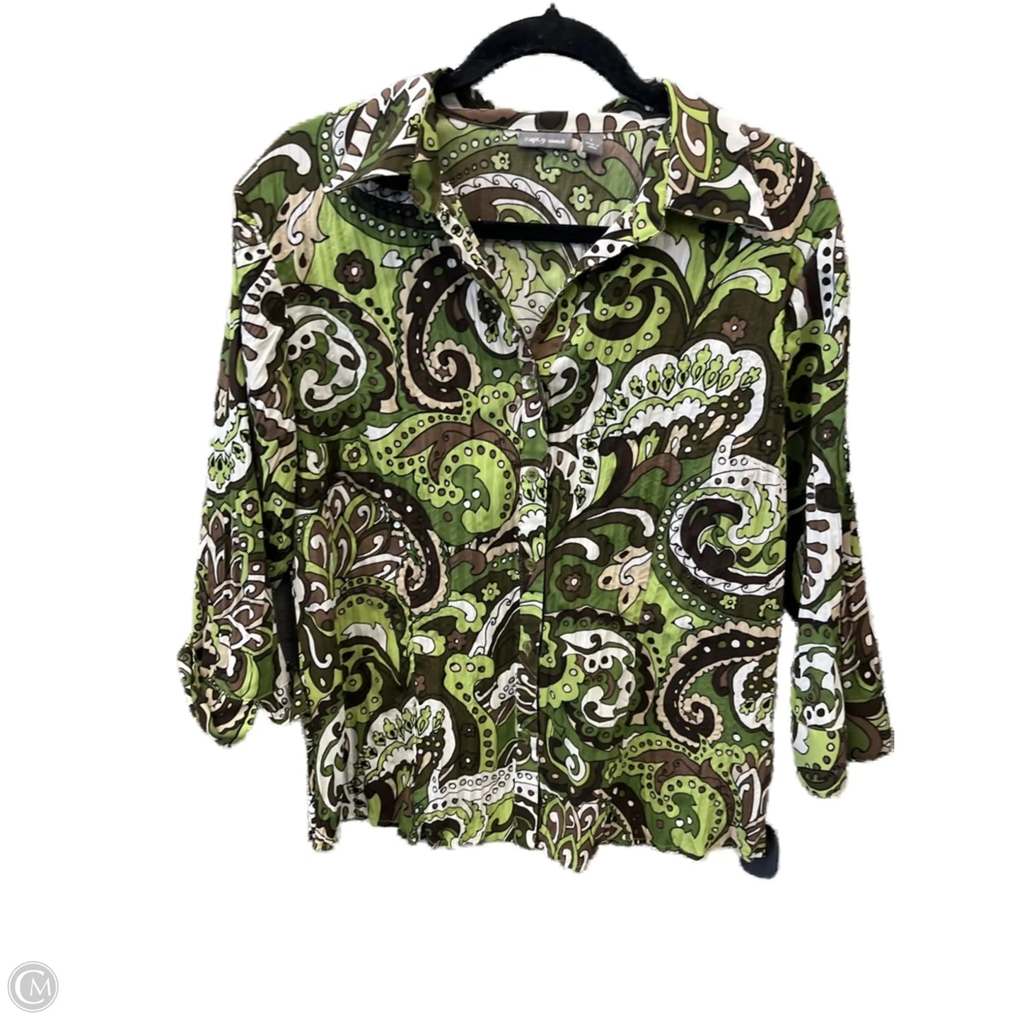 Top Long Sleeve By Apt 9 In Multi-colored, Size: L