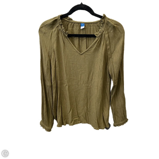 Top Long Sleeve By Old Navy In Green, Size: S