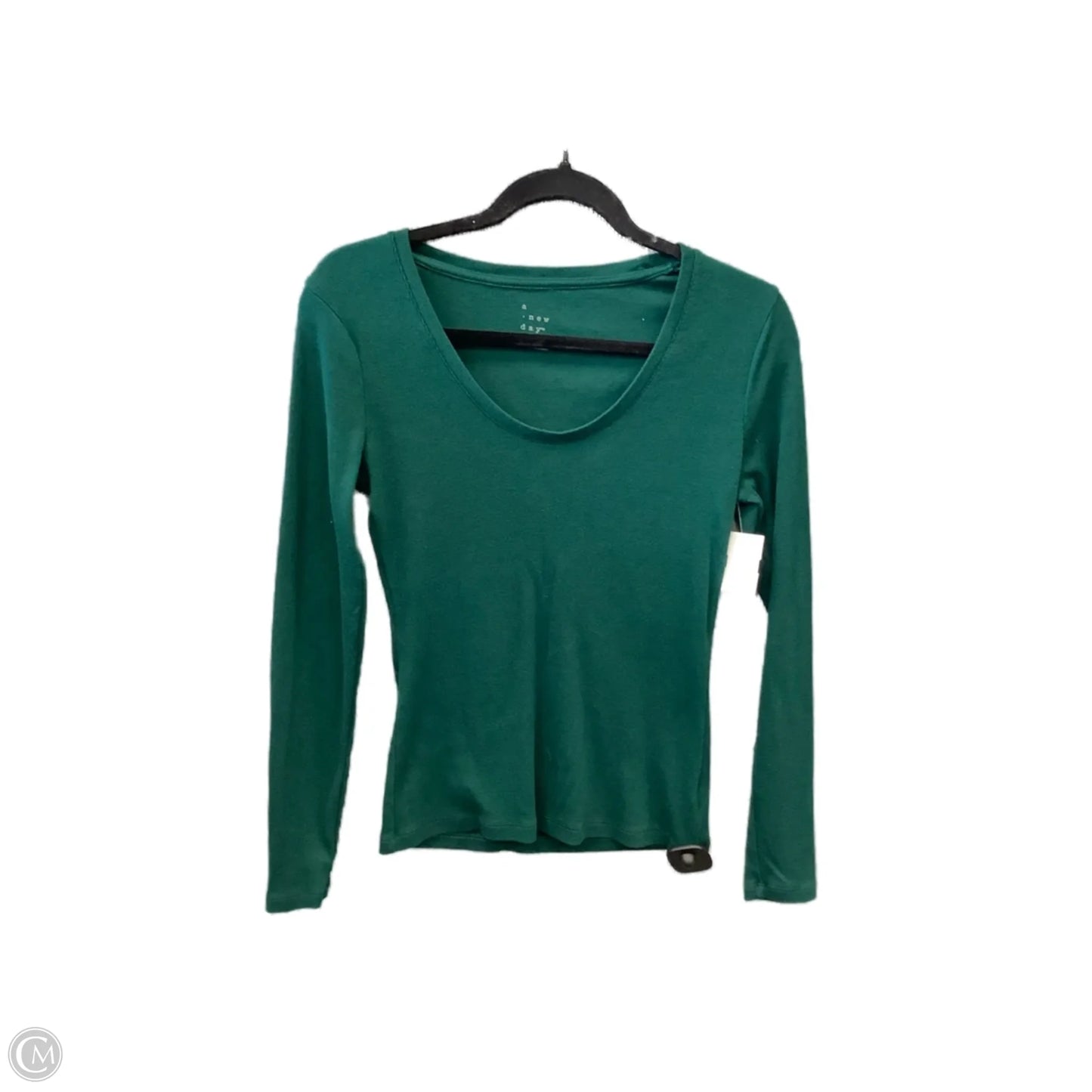 Top Long Sleeve By A New Day In Green, Size: Xs