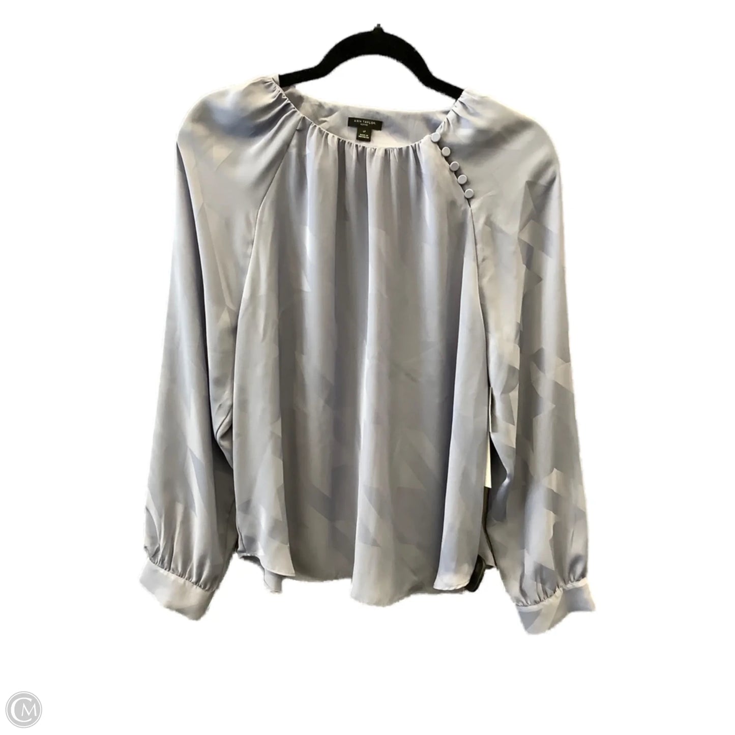 Blouse Long Sleeve By Ann Taylor In Purple, Size: Lp