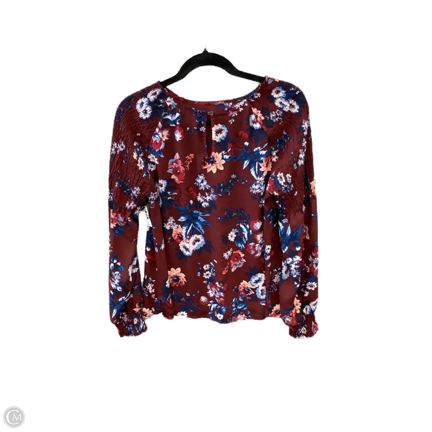Blouse Long Sleeve By Ana In Floral Print, Size: M