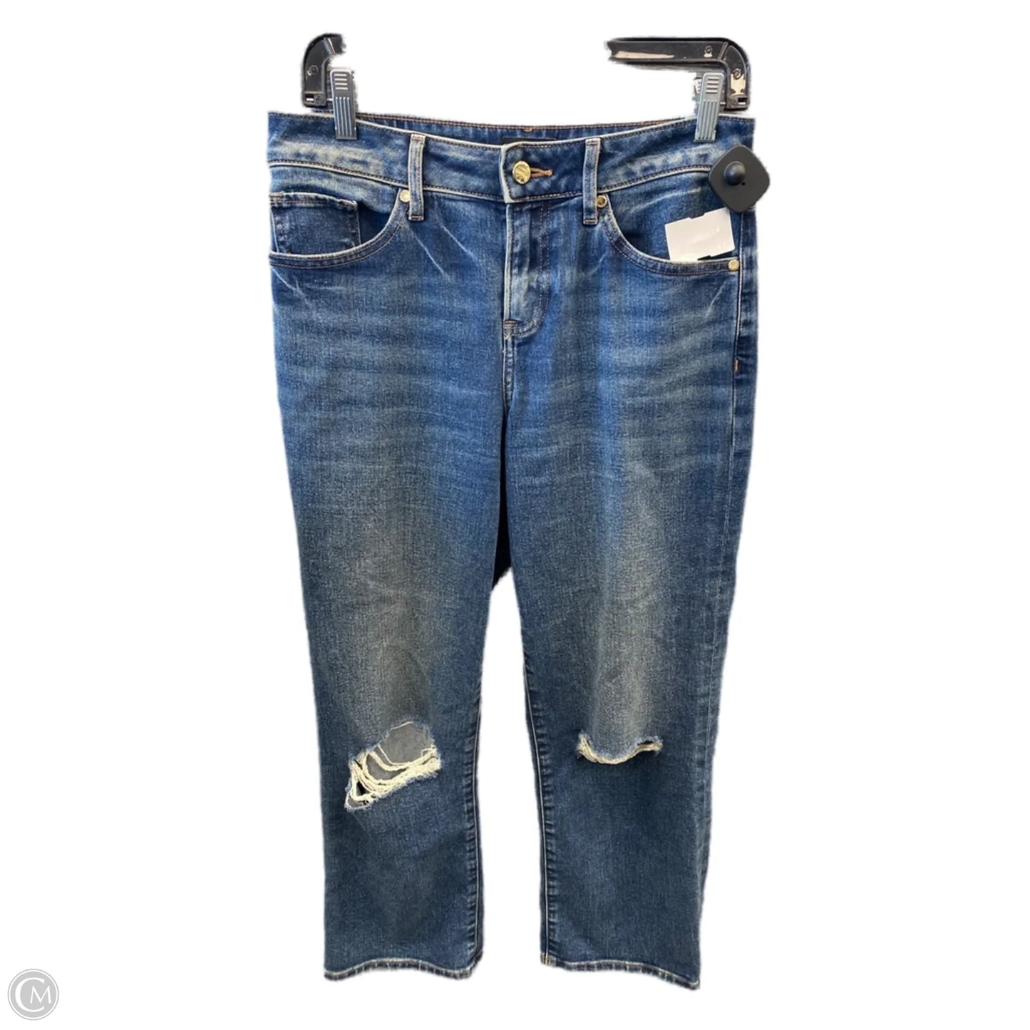 Jeans Boot Cut By Express In Blue Denim, Size: 0