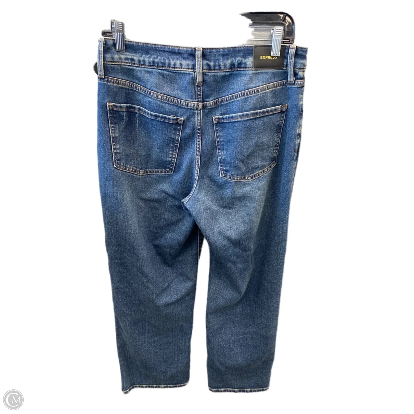 Jeans Boot Cut By Express In Blue Denim, Size: 0