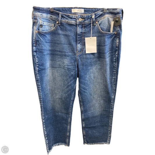 Jeans Wide Leg By Kancan In Blue Denim, Size: 18