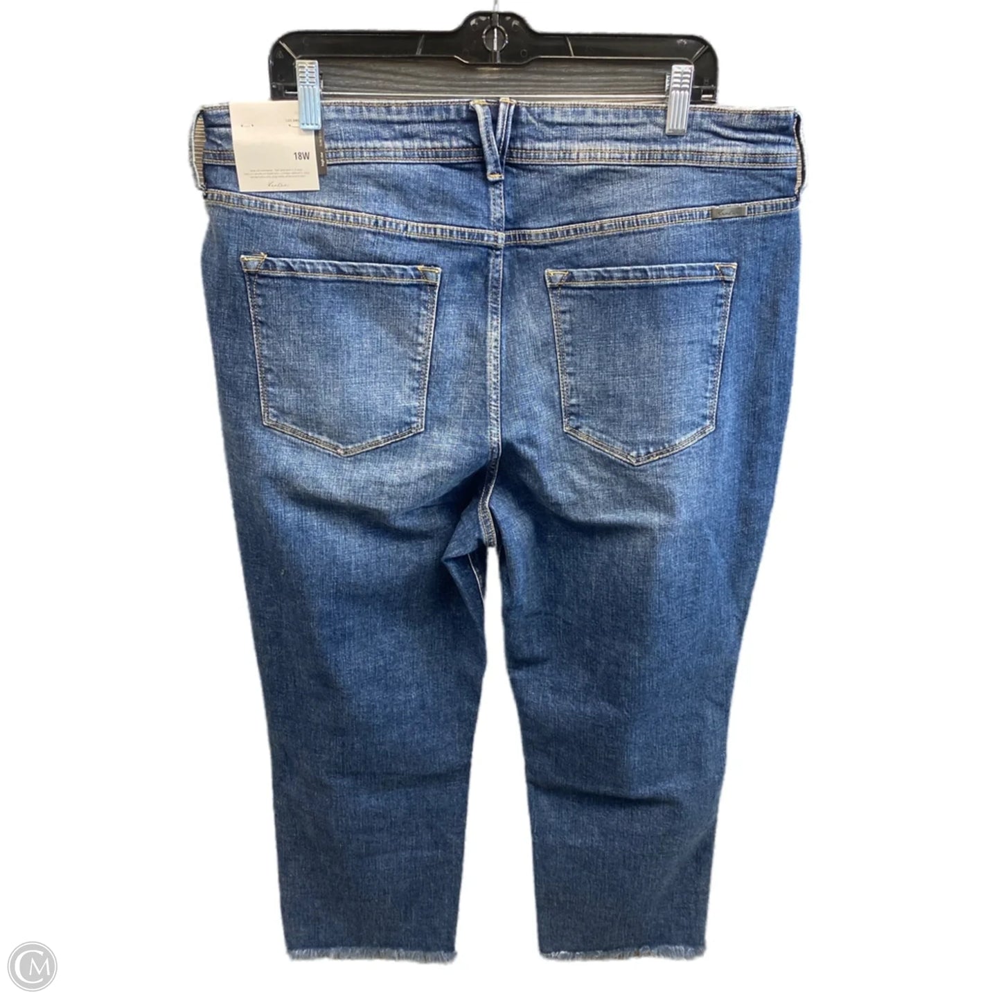 Jeans Wide Leg By Kancan In Blue Denim, Size: 18