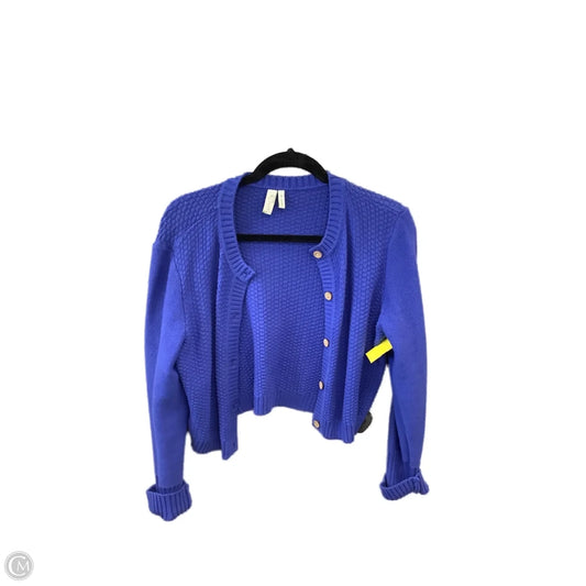 Sweater Cardigan By Clothes Mentor In Blue, Size: M