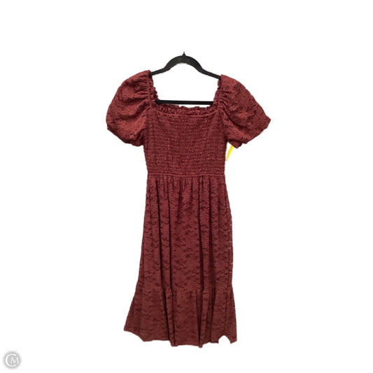Dress Casual Midi By Lc Lauren Conrad In Red, Size: Xs