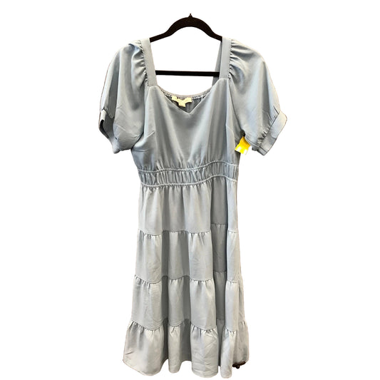 Dress Casual Midi By Monteau In Blue, Size: L