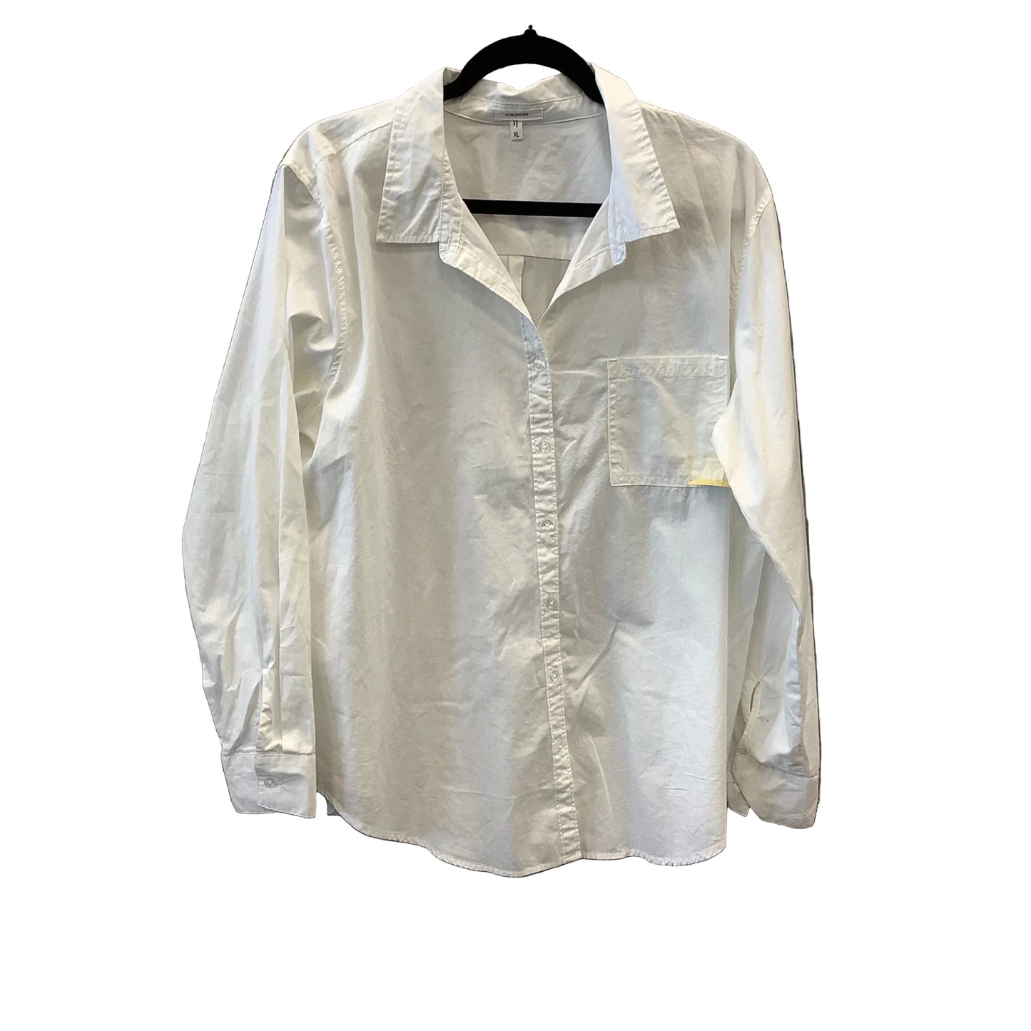 Top Long Sleeve Basic By Maurices In White, Size: Xl