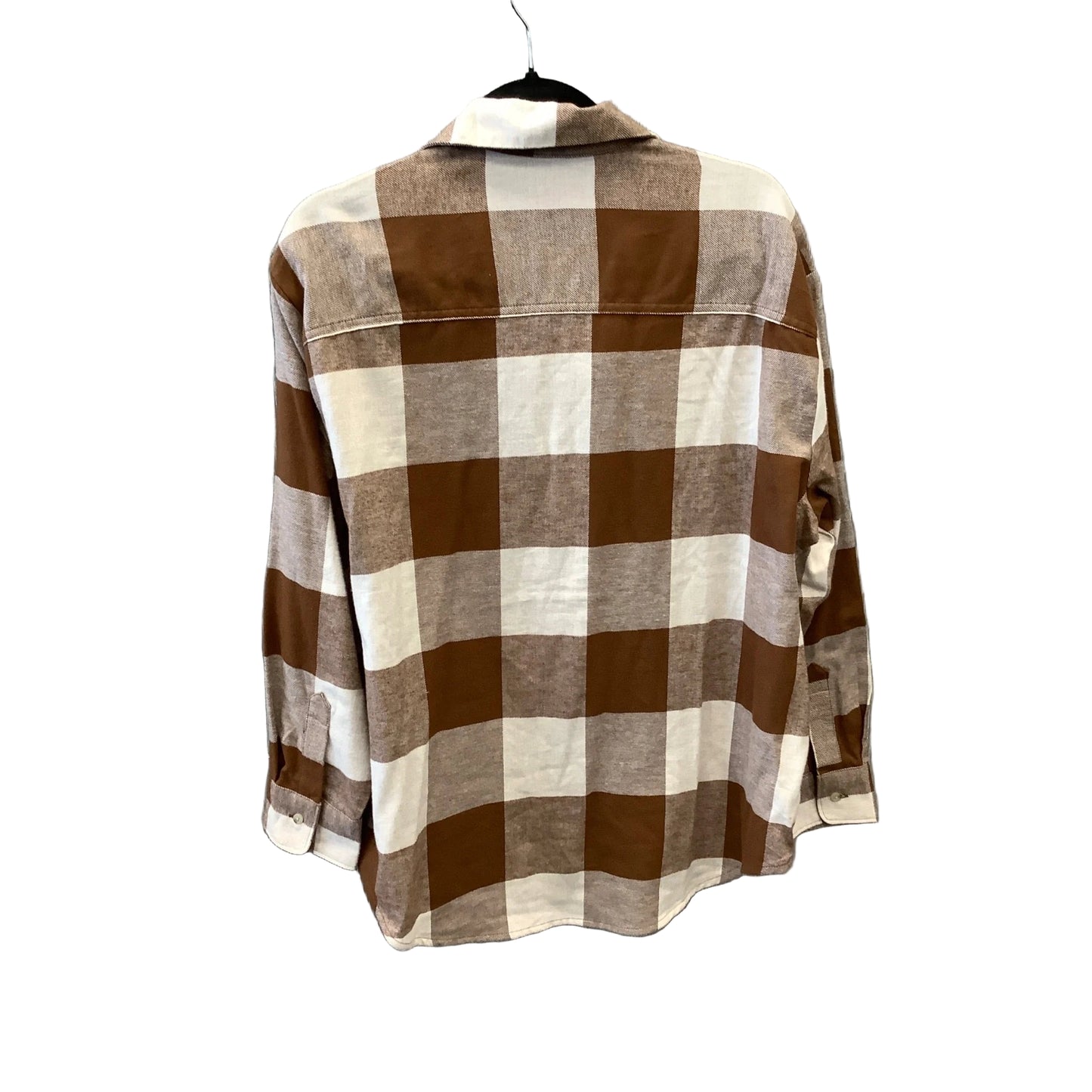 Top Long Sleeve By Old Navy In Plaid Pattern, Size: L