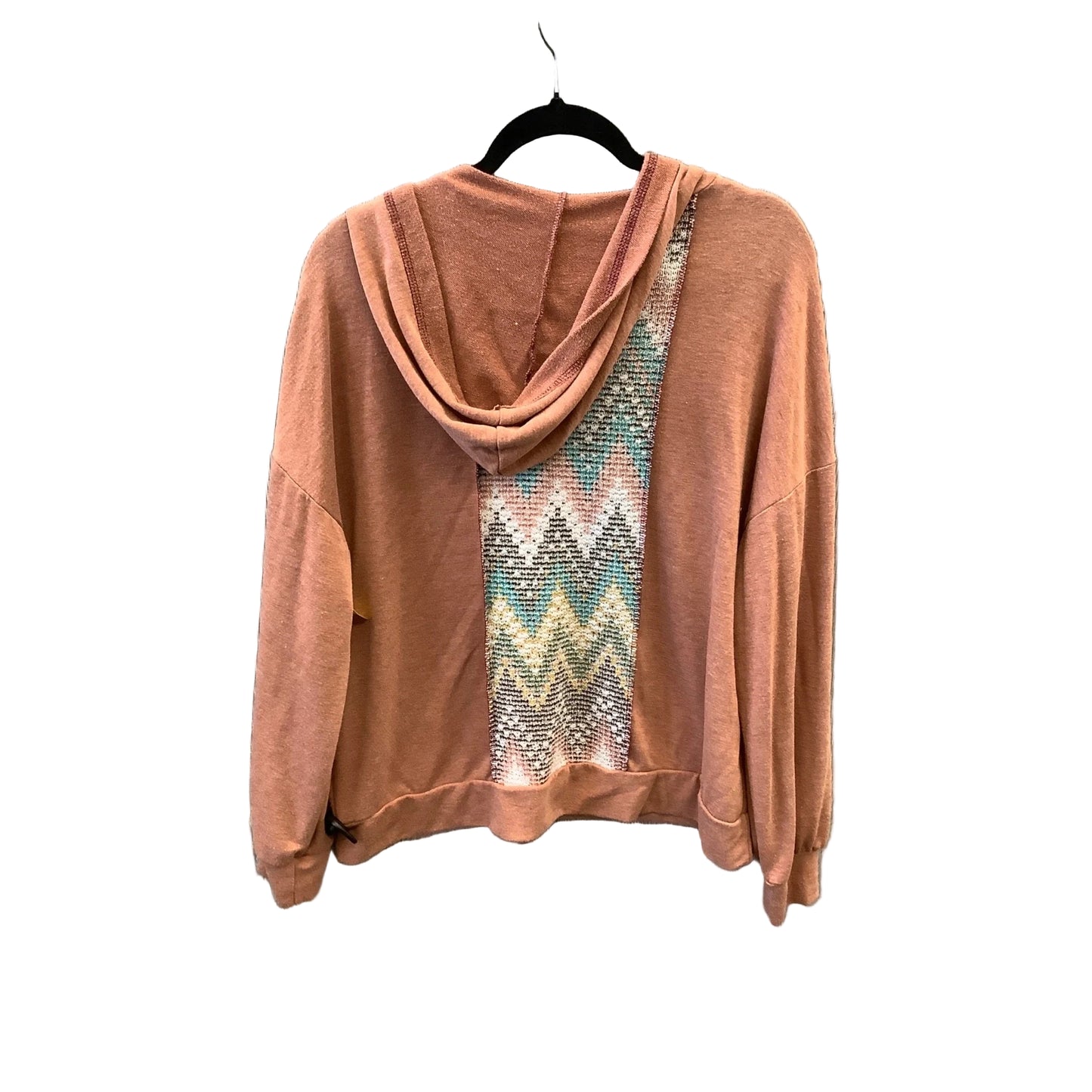 Sweatshirt Hoodie By Clothes Mentor In Peach, Size: L
