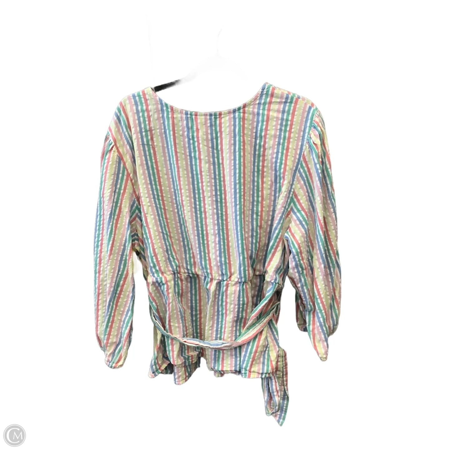 Top Long Sleeve By St Johns Bay In Striped Pattern, Size: 2x
