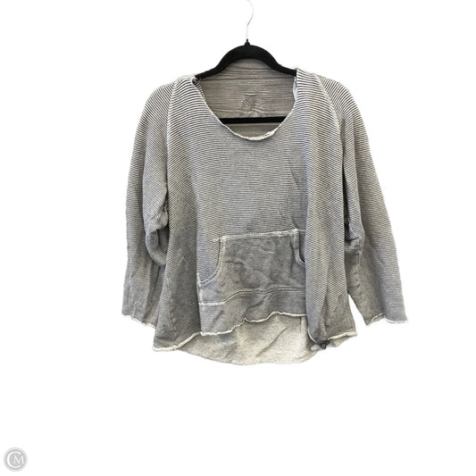 Athletic Top Long Sleeve Hoodie By Calvin Klein Performance In Striped Pattern, Size: 1x