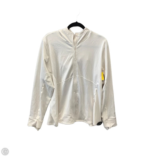 Athletic Jacket By Fabletics In White, Size: 2x