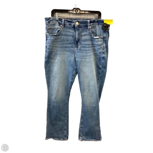 Jeans Straight By American Eagle In Blue Denim, Size: 18