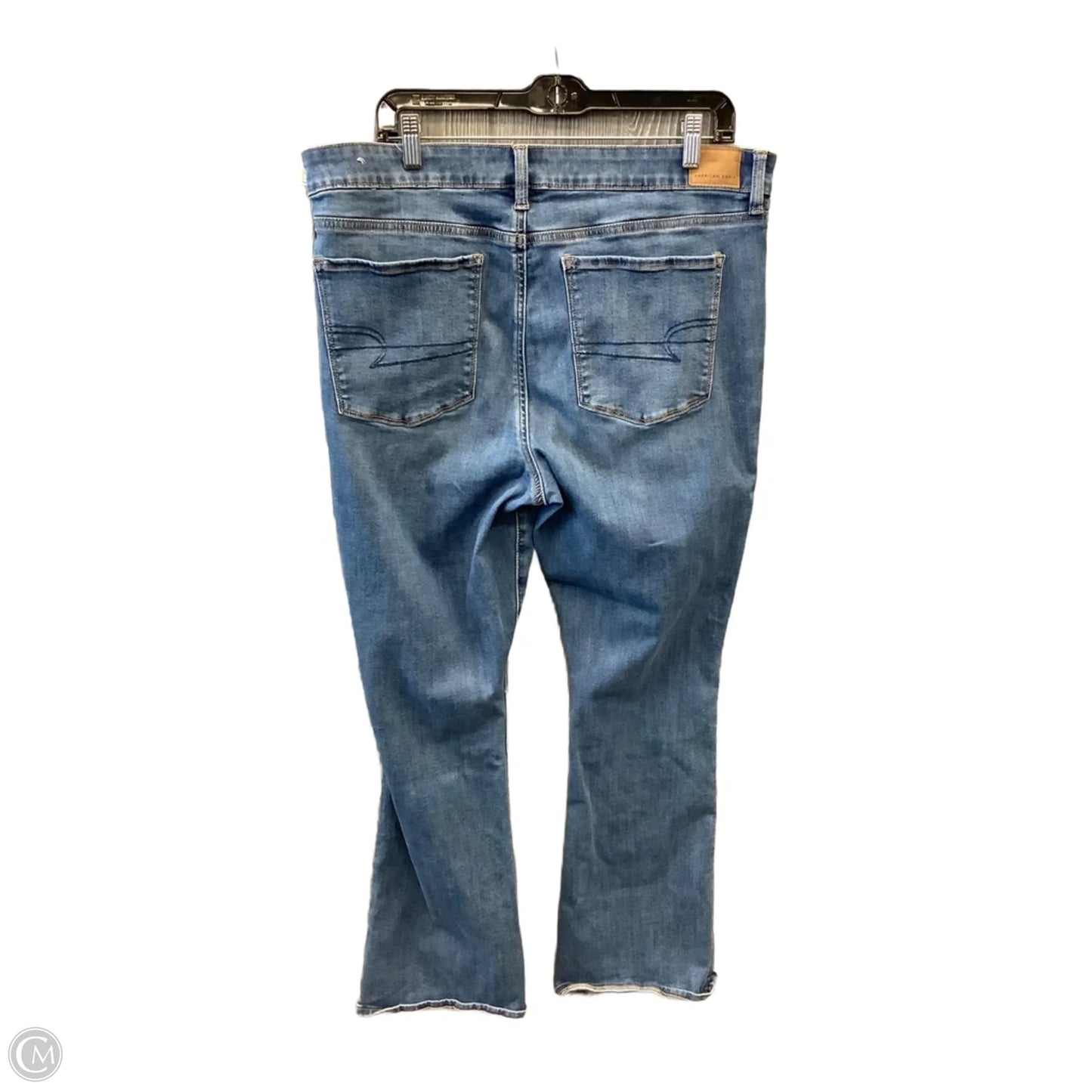 Jeans Straight By American Eagle In Blue Denim, Size: 18