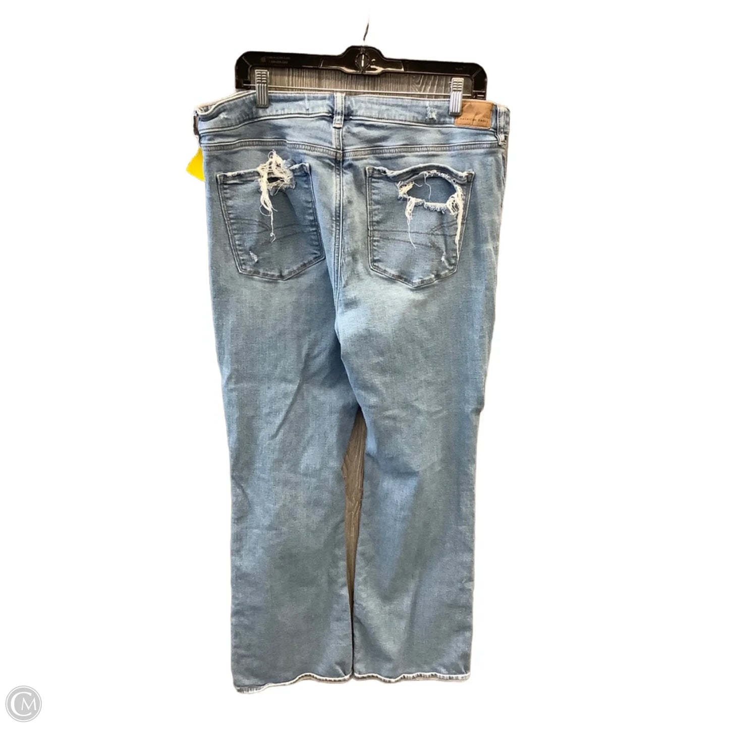 Jeans Straight By American Eagle In Blue Denim, Size: 18