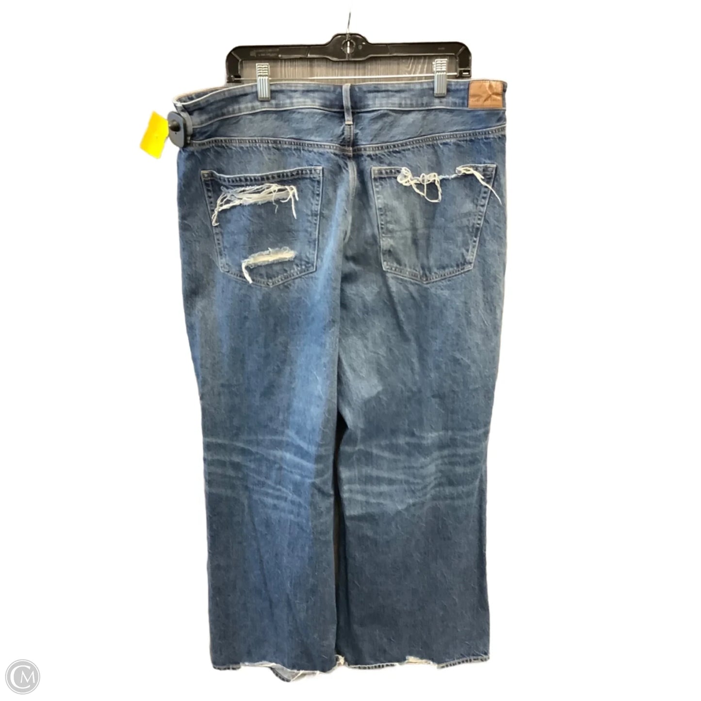 Jeans Wide Leg By American Eagle In Blue Denim, Size: 18