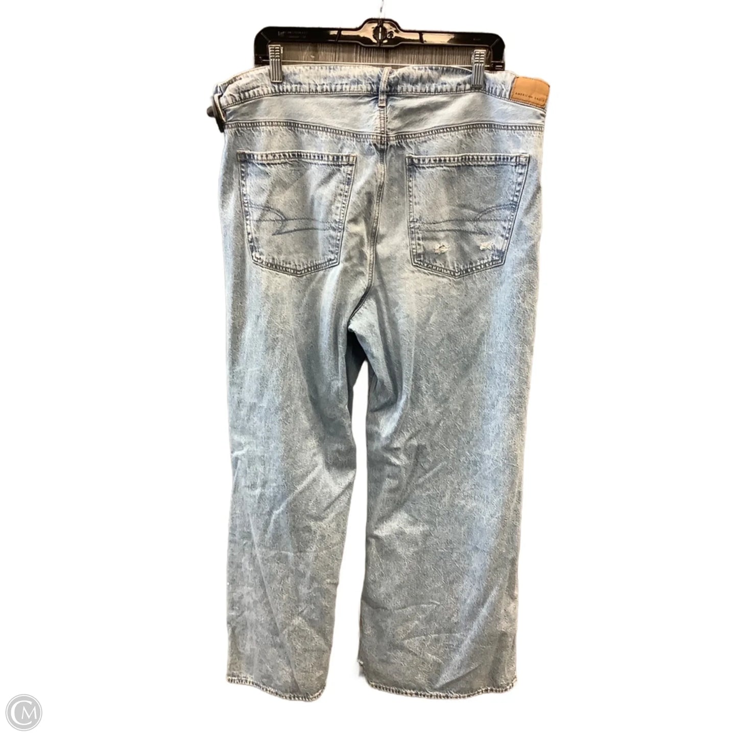 Jeans Wide Leg By American Eagle In Blue Denim, Size: 18