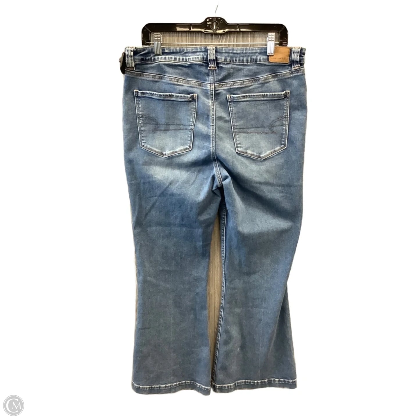 Jeans Wide Leg By American Eagle In Blue Denim, Size: 18