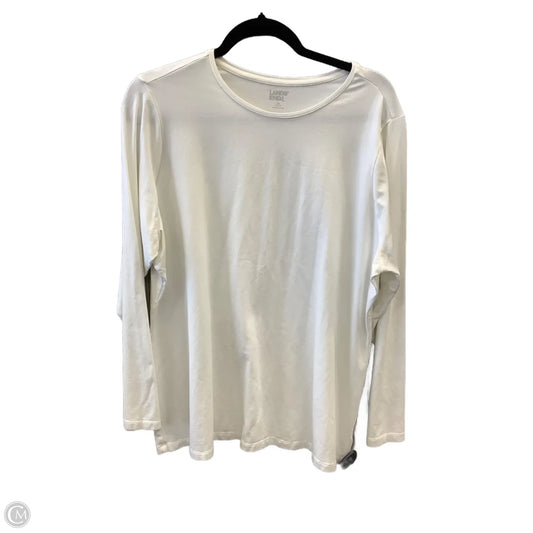 Top Long Sleeve Basic By Lands End In White, Size: 2x