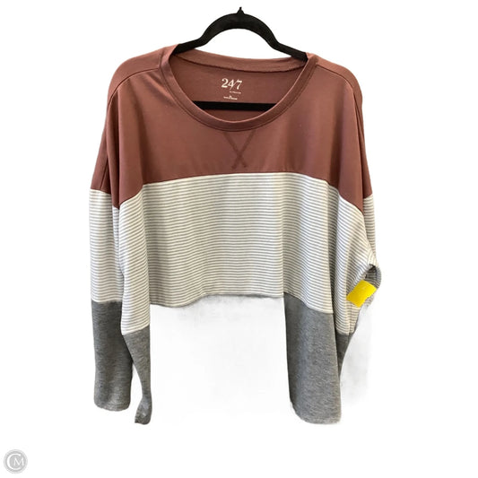 Top Long Sleeve By Maurices In Brown, Size: 3x