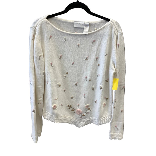 Sweater By Liz Claiborne In White, Size: L