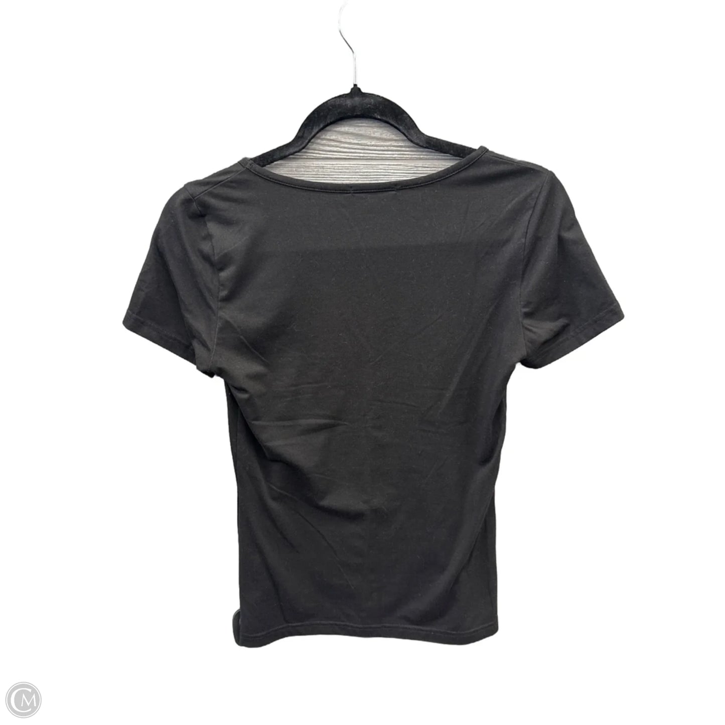 Top Short Sleeve Basic By Mangopop In Black, Size: S