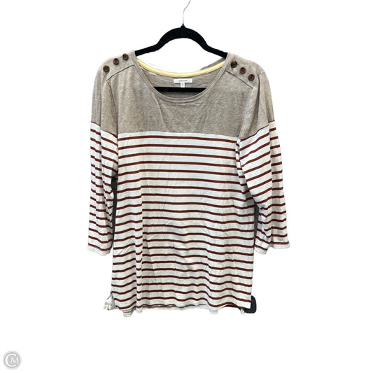 Top Long Sleeve By Maurices In Striped Pattern, Size: M