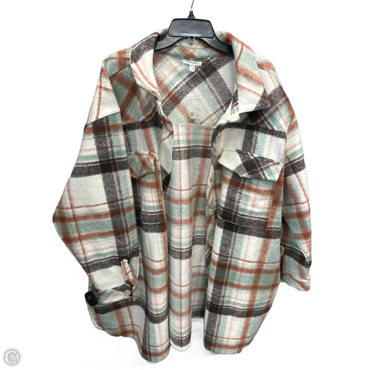 Jacket Shirt By Maurices In Plaid Pattern, Size: 3x