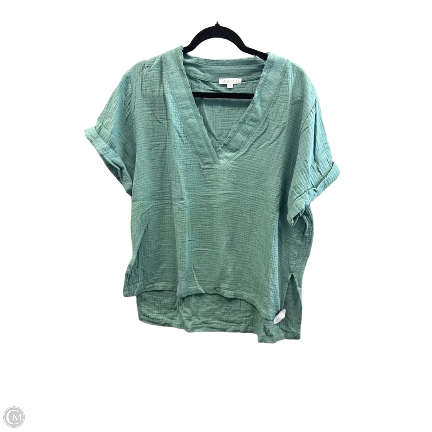 Top Short Sleeve By Clothes Mentor In Green, Size: M