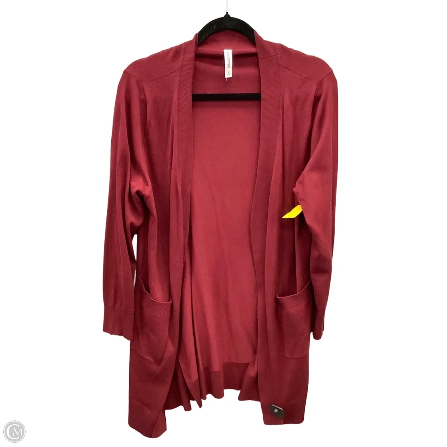 Sweater Cardigan By Zenana Outfitters In Red, Size: L