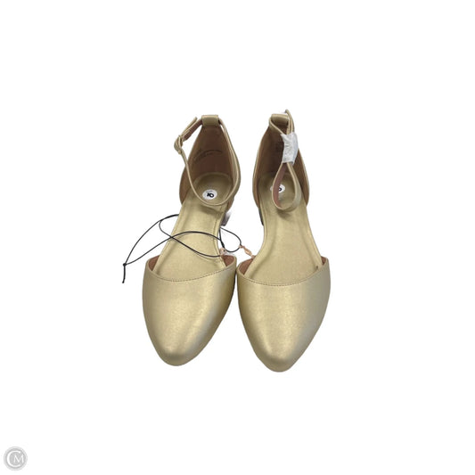 Shoes Flats By Lane Bryant In Gold, Size: 10