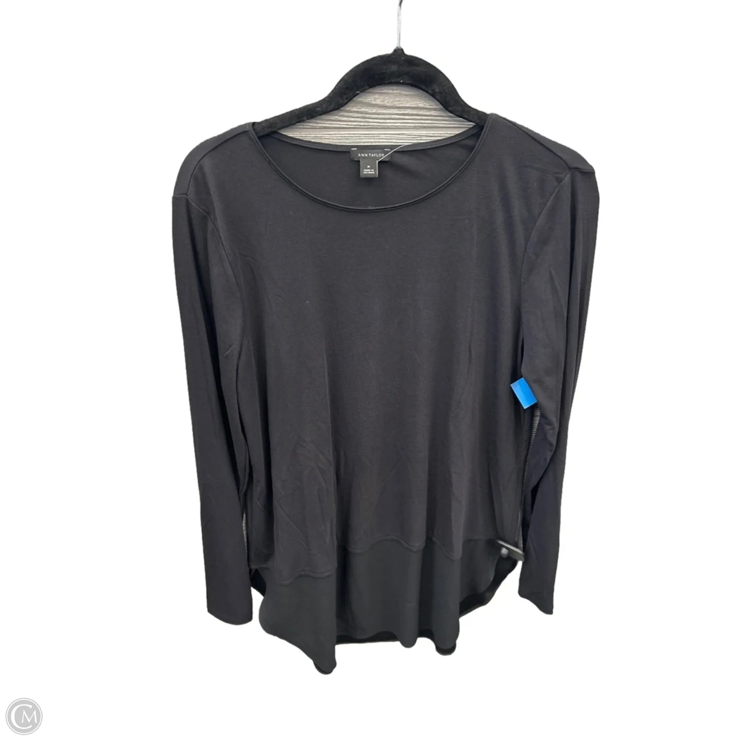 Top Long Sleeve Basic By Ann Taylor In Black, Size: M