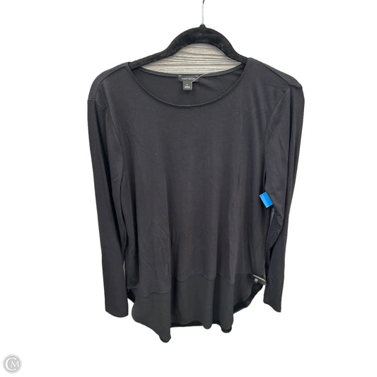 Top Long Sleeve Basic By Ann Taylor In Black, Size: M