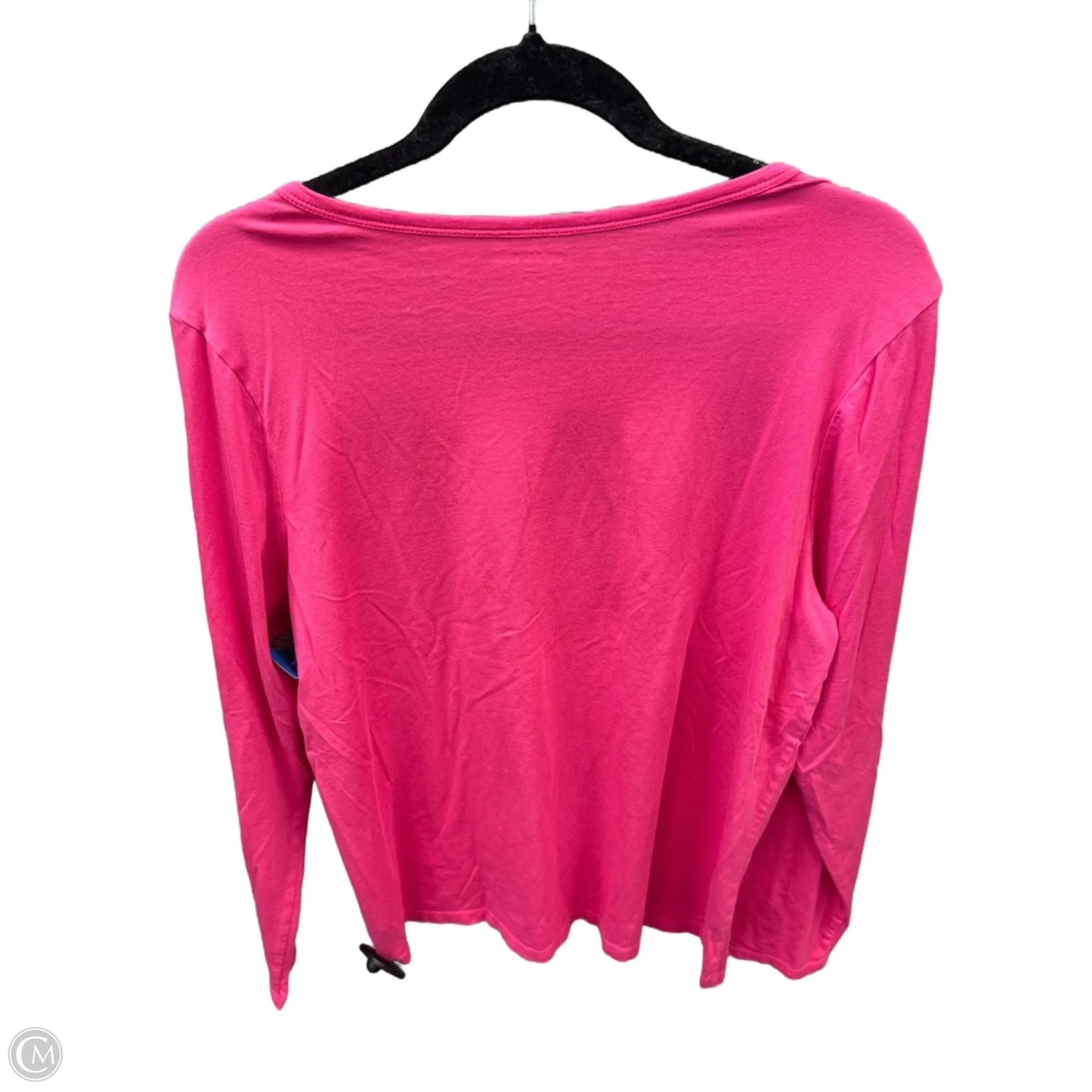 Top Long Sleeve Basic By Lands End In Pink, Size: L