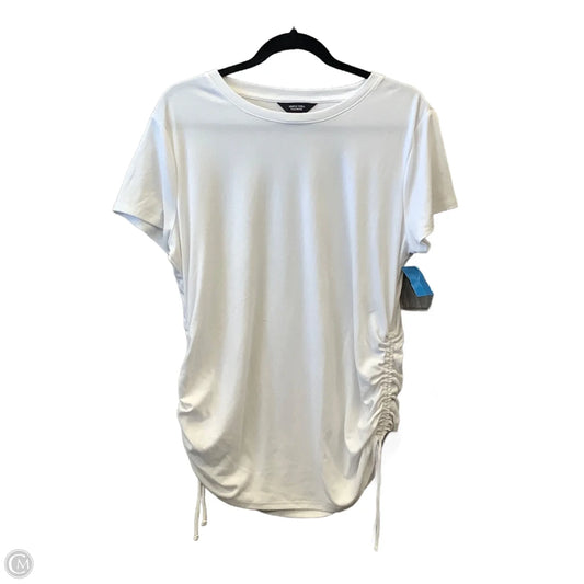 Top Short Sleeve By Simply Vera In White, Size: L
