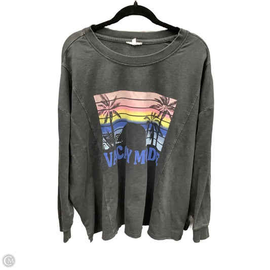 Top Long Sleeve By Maurices In Grey, Size: 3x