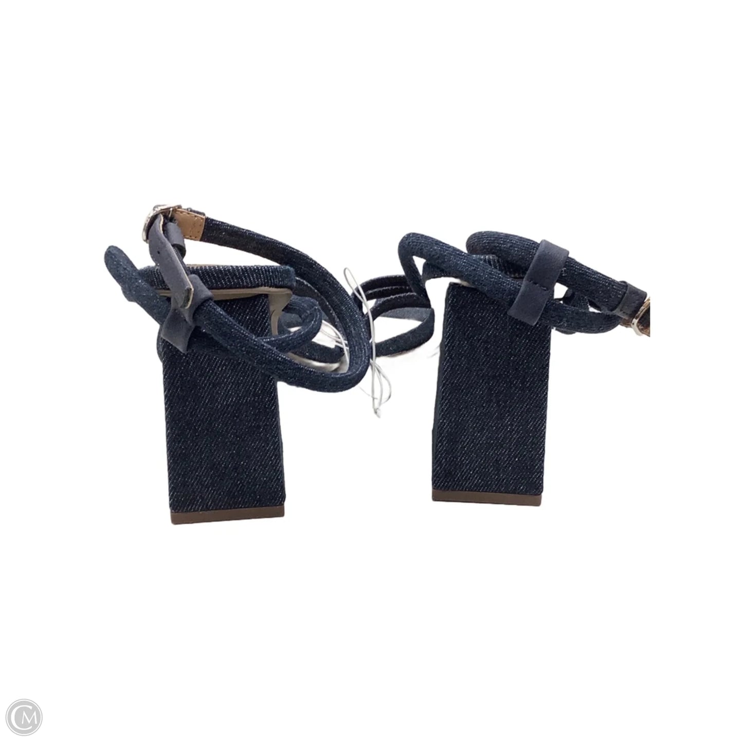 Sandals Heels Block By A New Day In Blue Denim, Size: 11