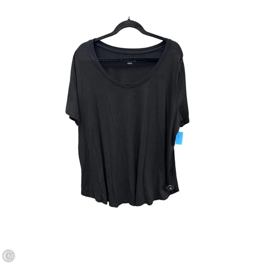 Top Short Sleeve Basic By Ava & Viv In Black, Size: 2x