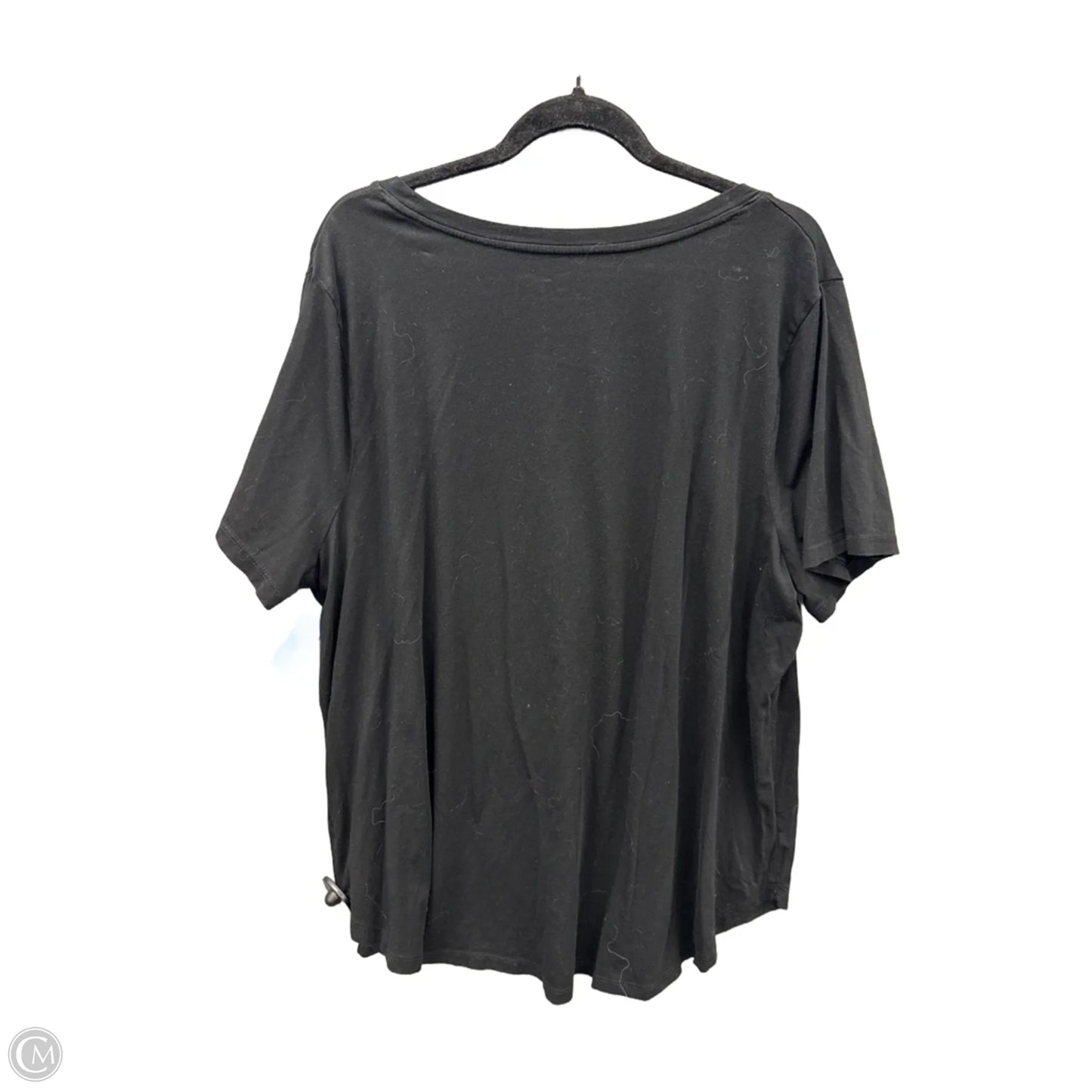 Top Short Sleeve Basic By Ava & Viv In Black, Size: 2x