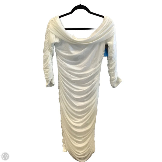 Dress Party Midi By Clothes Mentor In White, Size: L